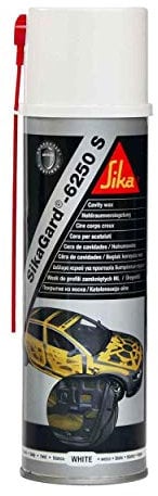 Sika Sikagard 6250 S, Cera Spray Tissotropica per Cavità con Proprietà Antiruggine, Resistente al Calore, Protegge contro la Corrosione nelle Cavità della Carrozzeria, 500 ml, Bianco Traslucido