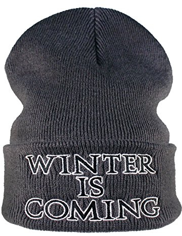 Baddery (A) Strickmütze - Winter is Coming - Unisex Beanie Mütze für Herren und Damen (One Size - Graphite Grey)