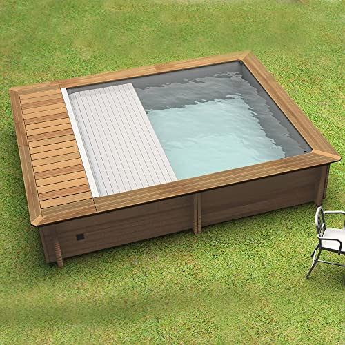Piscine urbaine 4.20mx3.50m avec couverture automatique PROSWELL