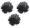 Furry Outdoor Microphone Windscreen Muff Mini Lapel Lavalier Microphone Windshield, 3-Pack