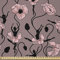 ABAKUHAUS Abstrakt Microfaser Stoff als Meterware, Tänzer und Blumen, Deko Basteln Polsterstoff Textilien, 2M (230x200cm), Getrocknete Rose Schwarz Puder Rosa