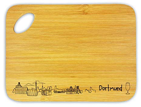 Vesperbrettchen aus Bambus Skyline Dortmund
