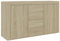 vidaXL Sideboard, Kommode mit viel Stauraum, Schrank mit 4 Schubladen 2 Türen, Mehrzweckschrank Anrichte für Wohnzimmer, Sonoma-Eiche 120×36×69cm Holzwerkstoff