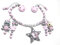 Kinderwagenkette mit Namen Mädchen rosa grau Teddy Knisterstern