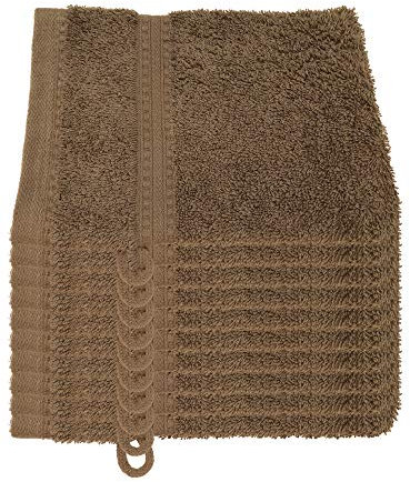 Julie Julsen® Bio Waschhandschuh-Set, 10 Waschhandschuhe in 32 Farben erhältlich weich und saugstark Schlamm 15x21 cm