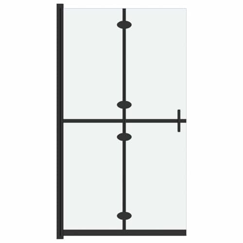vidaXL Faltbare Begehbare Duschwand mit Doppelgriffen Duschabtrennung Duschtrennwand Dusche Duschkabine Aluminium ESG-Glas Mattiert 70x190cm