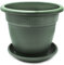 CABLEPELADO - Maceta 60 cm - Maceta Plastico 35 cm - Fabricado en PP Apto balcón, jardín, Patio, Interior - Macetero rendondo 60 cm + Plato macetero de plastico - Verde