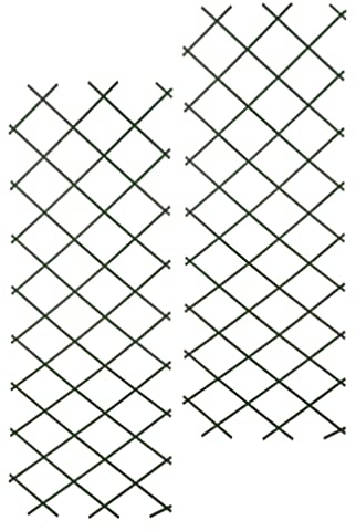 Enrejado de plástico, 2 unidades, extensible, 180 x 60 cm, enrejado de tijera para plantas trepadoras, enrejado de ayuda para enrejado