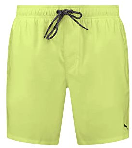 PUMA Herren Medium Length Swim Shorts, Fast Yellow, S