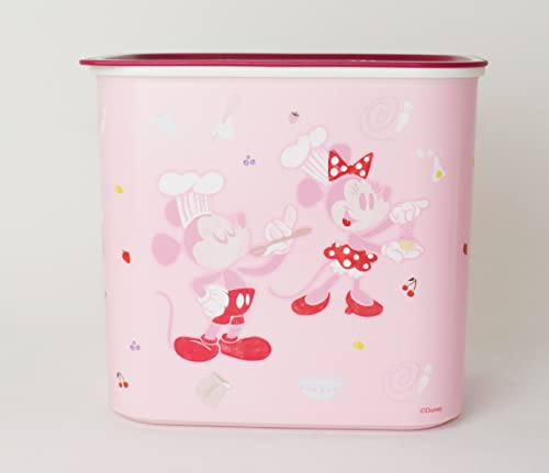 Tupperware Quadro Set Micky Maus Behälter Dose 2,1L Vorratsdose Keksdose + Trinkbecher rosa