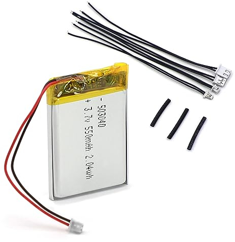 Shaworoce Akku 550mAh 3,7V 503040 kompatibel mit Cozmo Vektor Roboter Video Türklingel Skybell HD WiFi Uhr Flylight FPV wiederaufladbare Lithium Polymer Batterie, JST 1.0 1.25 2.0 2.54 Stecker