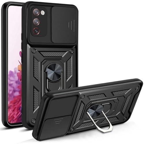 betterfon Handyhülle für Samsung Galaxy S20 FE | Stoßfest & Kratzfest | Mit Kameraschutz, Anti-Fingerabdruck & robustem Panzerschutz-Design | Schwarz