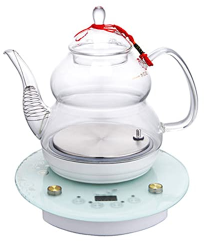 FLOWFX Bollitore Elettrico Distributori di Acqua Calda in Vetro 0,8 l Mini in Cucina Domestica Bollitore Trasparente 1000 W Smart Touch Screen Isolante Bollitore per Il tè (A) Lofty Ambition