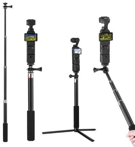 Osmo Pocket 3 Selfie Stick Extension Rod Pole For DJI OSMO POCKET3 Extension Stick Sports Camera Adjustable Extension Selfie Stick Accessories