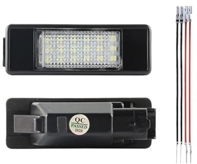 JINFOLI 2Pc Car LED License Number Plate Light Lamps, for Citroen DS5 DS3 C-Elysee C4 C4, for Picasso C3 C5, for Berlingo C2 C6 C8 Jumpy Evasion License Plate Lights