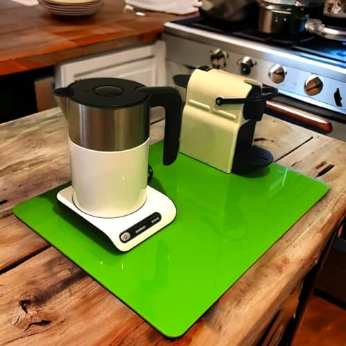 Lime Green Acrylic Table Protectors/Serving Mat/Worktop Saver/Chopping Board, Heat Resistant up to 90 Degrees, 38cm x 28cm Rectangle
