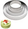 4 Piezas Cortador Galletas Anillo de Cocción de Acero Inoxidable Redondos Tartas Moldes Galletas 7.5/9.5/12/15cm, Cortadores de Galletas Anillos de Postre para Rosquillas, Donetes, Mousse, Pasteles