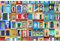 1000 Pieces Jigsaw Puzzles for Adults and Children, Colourful Doors and Windows Jigsaw Home Decoration