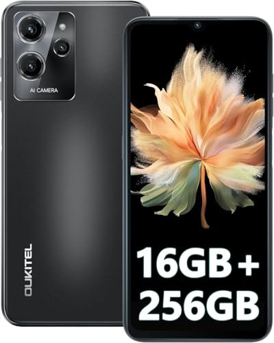 OBA OUKITEL C32 Pro 16GB+256GB/1TB Smartphone offerta, Cellulare con 6.52 HD+, 5150mAh Batteria Octa Core Telefono Cellulare, 20MP Fotocamere, 4G LTE Dual SIM Cellulari/Face ID/Fingerprint/GPS, Nero