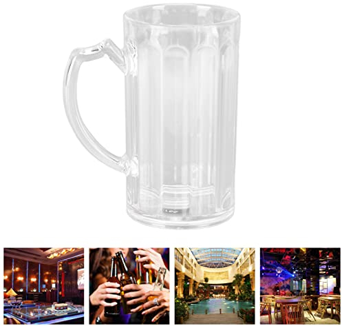 Niiyen Bierkrug, 500 ml großes Fassungsvermögen, Umweltfreundlich, Leichter, Tragbarer Bierkrug Mit Griff, Bierbecher mit Henkel, Bierflasche