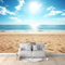 Wall Mural Photo Wallpaper Seaside Beach Lscape 350x256 cm Poster Mural HD 3D Print Non-Woven Photo Wallpaper, Modern Living Room Bedroom TV Backdrop Wall Decoration