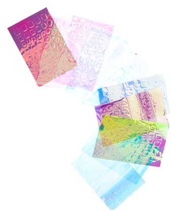 Healeved 5sets Nail Diy Sticker Pack for Women Girls Nail Art Stickers Decals Fashion Patterns 11sheets*5