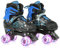 Supfine Inlineskates für Kinder – Bequeme Inline-Skates mit leuchtenden Rollen, Größe verstellbar – S/M 31-38 – Rollschuhe für Mädchen und Jungen (Blau, Schwarz, M-EU32-37)