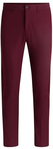 BOSS Herren T Commuter-Slim Slim-Fit Hose aus wasserabweisendem Stretch-Gewebe Rot 50