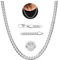YADOCA 925 Sterling Silver Mens Chain, 5mm Thick Cuban Chain for Men Sturdy Mens Silver Chains Hypoallergenic Men's Necklace Jewelry for Boy 22 Inch