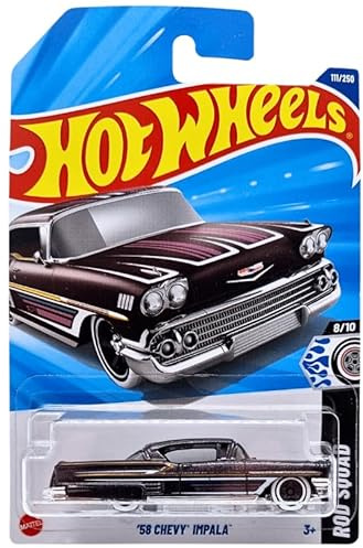 Hot Wheels '58 Chevy Impala, Rod Squad Serie 8/10, Die-Cast Car 111/250