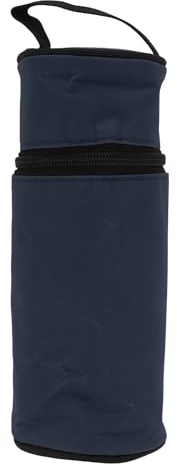 CAPASTEC Sac Isotherme Pour Bouteille, Bleu Marine, 1Pc, Pour Sport Voyage | Tissu Oxford 600D, Coton Perle, Film Aluminium, Taille 22x8.5cm, Volume 550ml, Rembourré, Portable, Pour Biberon