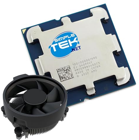 SIMPLETEK - 8-Kern-Desktop-Prozessor mit 16 Threads 4,1 GHz mit Boost bis zu 5,0 GHz Socket AM5 TDP 65 W im Tray-Format, inklusive Kühlkörper