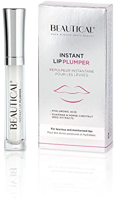 BEAUTICAL Sérum Repulpeur de Levre Instantané à l'Acide Hyaluronique, 5 ml | Sérum clair pour des lèvres plus pulpeuses et douces, effet hydratant, fini non collant, apparence des ridules réduite