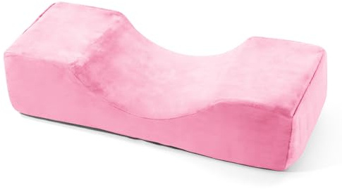 ANNAFRIS U-Förmiges Wimpernkissen, Wimpernverlängerung Zubehör für Schönheitssalon, Werkzeughalter für Wimpern Extensions, Aus Memory-Schaumstoff(Rosa)