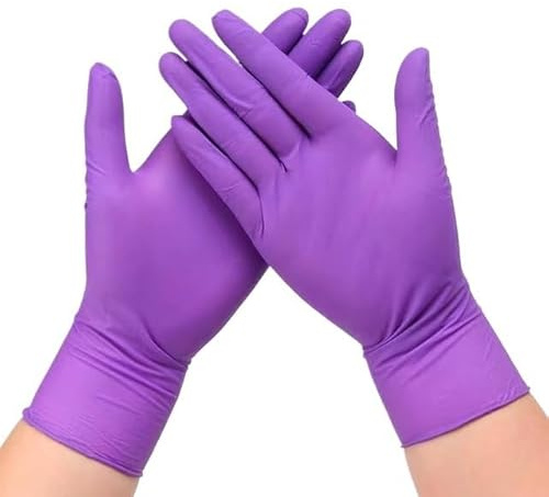 PBHOVIITG Guantes de nitrilo morados gruesos desechables for cocina, limpieza del hogar, jardinería, trabajo mecánico, peluquería, tatuajes, 20/100 unidades(Purple 100PCS,L)