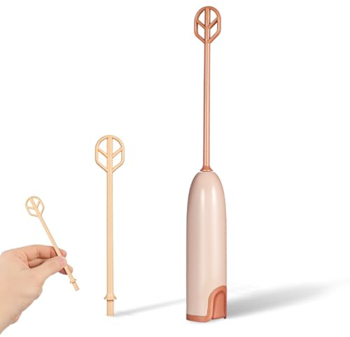 Toyvian Mini Mixeur Électrique Portable à Main pour Lait Infantile avec Manche Allongé Mélangeur Rapide et Facile pour Poudre de Lait et Boissons Détachable et Simple à