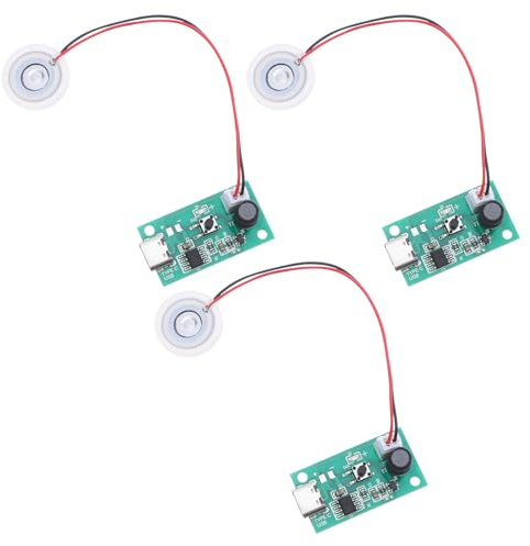 LIFKICH Humidifier Mist Maker Atomization Module 3Pcs USB Fogger Discs for Plant and Fountain Mist Humidification Repair Kit