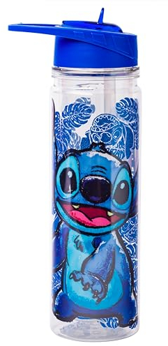 Silver Buffalo LO0189ST Disney Lilo and Stitch Stainless Steel Water Bottle, 25-oz