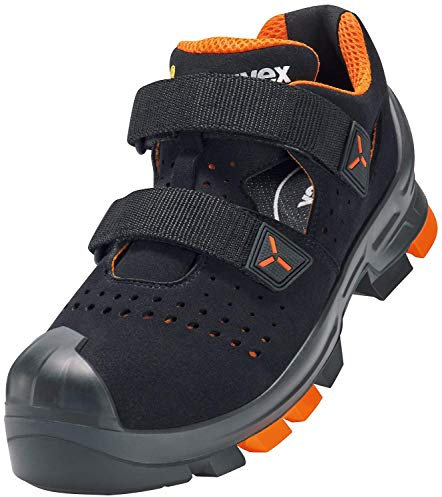 Uvex 2 Arbeitsschuhe - Sicherheitssandalen S1 P SRC ESD - Orange-Schwarz, Größe:38