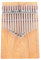 Kalimba 15 Tasten Daumen Klavier, tragbare Vollfestes Kampferholz 15 Skalen G-Dur Kalimba Instrument mit Gürteltasche Aufkleber, Tasteninstrument