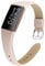 KIMILAR Armbänder Kompatibel mit Fitbit Charge 4 / Charge 3 Armband Leder,Ersatzband Zweifarbig Band Uhrenarmband für Charge 4/3/SE Fitness Tracker Damen Herren (S, Beige-Rosa)