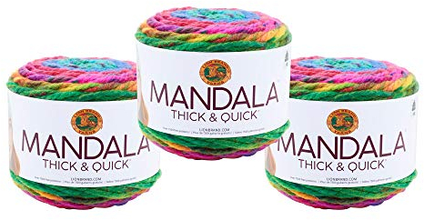 Lion Brand Yarn 528-201 Mandala Thick & Quick Garn, Swirl