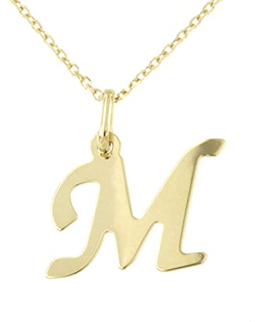 forme di Lucchetta Schmuck, Goldkette Damen 375 Echtgold, für Damen Kette mit Anhänger Buchstabe Initialen Namen A B C D E F G H I J K L M N O P Q R S T U V Y X Z aus 9 Karat Gelbgold – 45