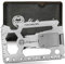Men's Gift Card Tool Credit Card Multitool W/Money Clip - 40 in 1 Sleek Minimalist Stainless Steel Wallet Multi Tool and Money Clip