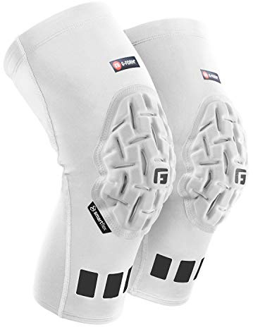 G-Form Pro Padded Compression Knee Sleeves, White, Adult L