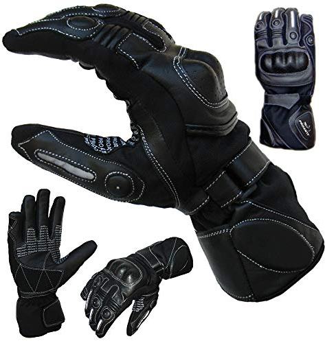 PROANTI Sommer Regen Motorradhandschuhe mit Visierwischer Motorrad Handschuhe (S)