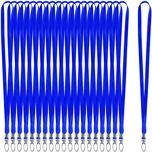 NiceLand Schlüsselbänder, 20 Stück Nylon Umhängeband Schlüsselband mit Swivel Schließe, Büro Abzeichen Lanyards für Kamera USB Schlüssel Ausweise Namensschilder