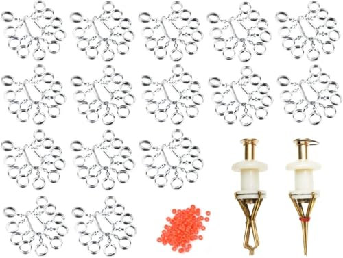 Drchoer Pellet Bander Tool Kits: 200 Pcs Carp Pellets Bands Micro Bait Bands 2pcs Expander Set for Carp Coarse Fishing Tackle