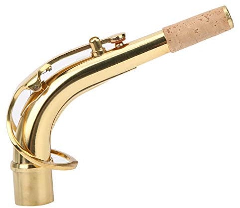 Collo di sax dorato, collo di sassofono ad alto fattore di sicurezza altamente risonante 16 x 2,5 cm, per sax contralto, per prestazioni, per sassofonisti(oro)