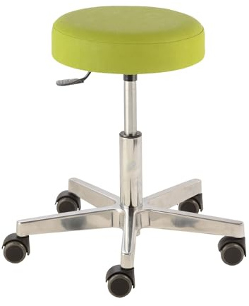 Prova Nova GmbH Roll- und Drehhocker Lille 4440, Sitzhöhe ca. 43-56 cm, Polsterdekor:Dekor Limone